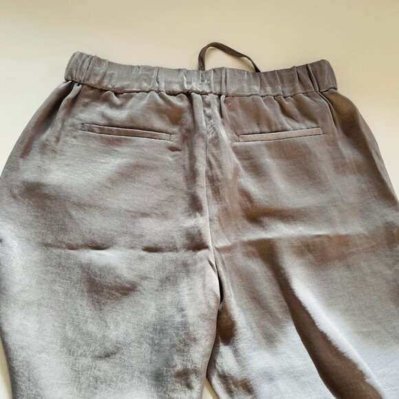 NWT Banana Repubilc Pant Trouser Metallic Satin Soft Pull On Drawstring Small - Picture 5 of 9